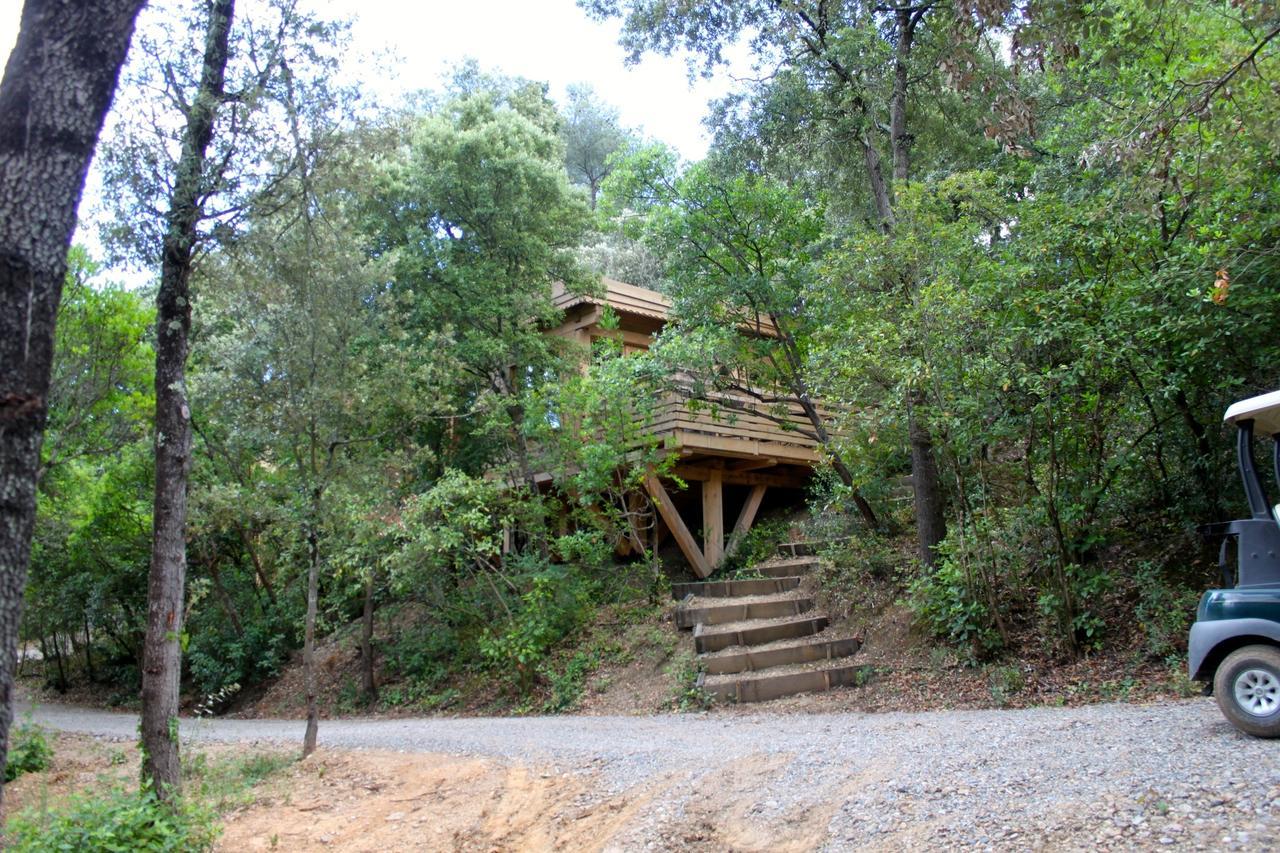 Les Cabanes Dans Les Bois Logis Hotel Villedubert Exteriör bild