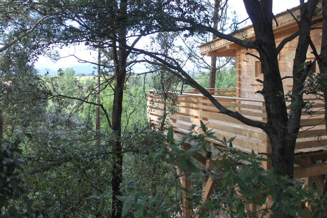 Les Cabanes Dans Les Bois Logis Hotel Villedubert Exteriör bild