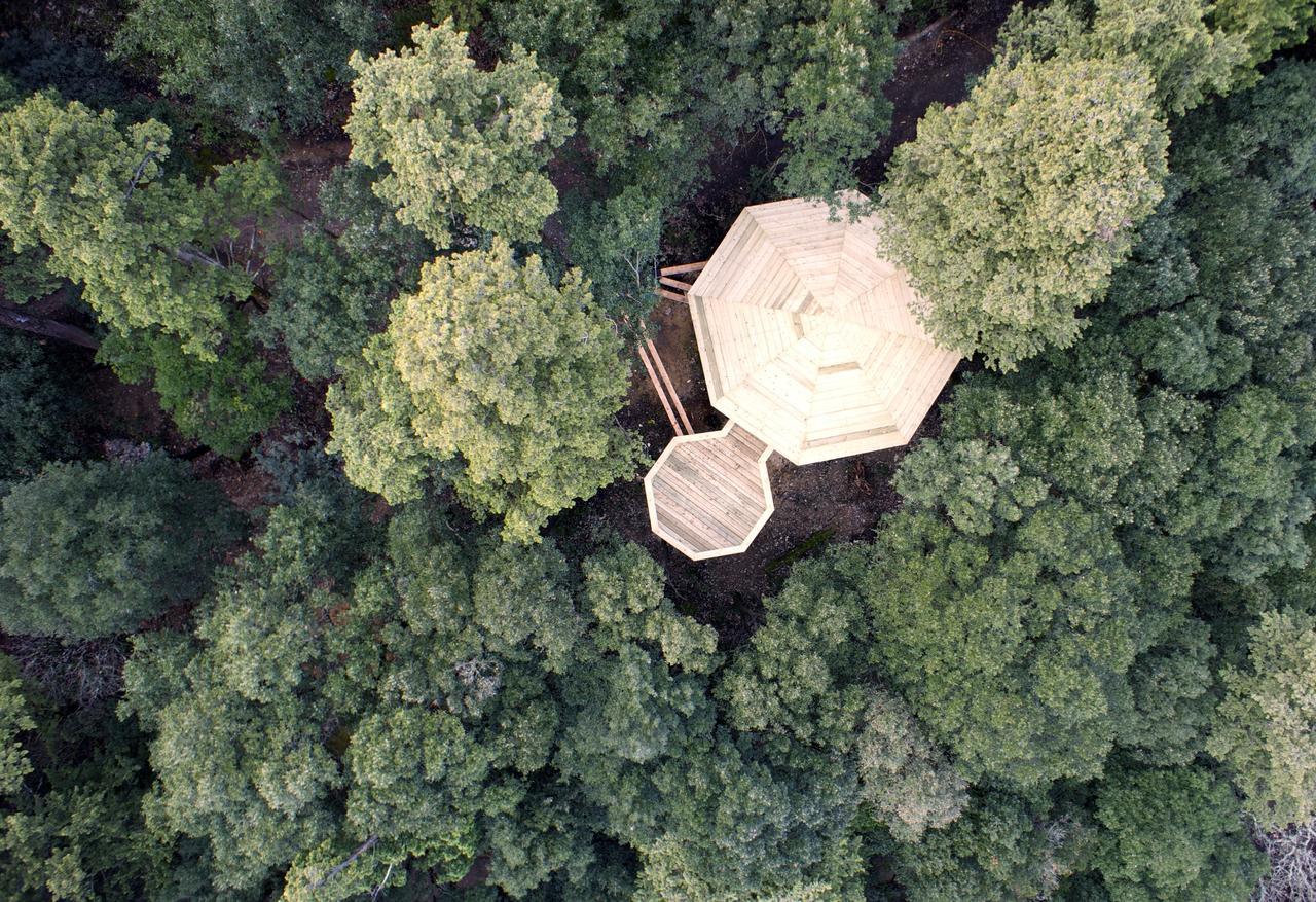 Les Cabanes Dans Les Bois Logis Hotel Villedubert Exteriör bild